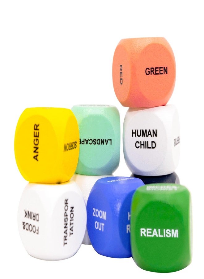 ArtBeek Art Dice, 9 Drawing & Painting Prompt Dice for Creative Inspiration, Art Game for Adults Artists Students, Ideal Studio, Classroom & Artist Gift - Image 1